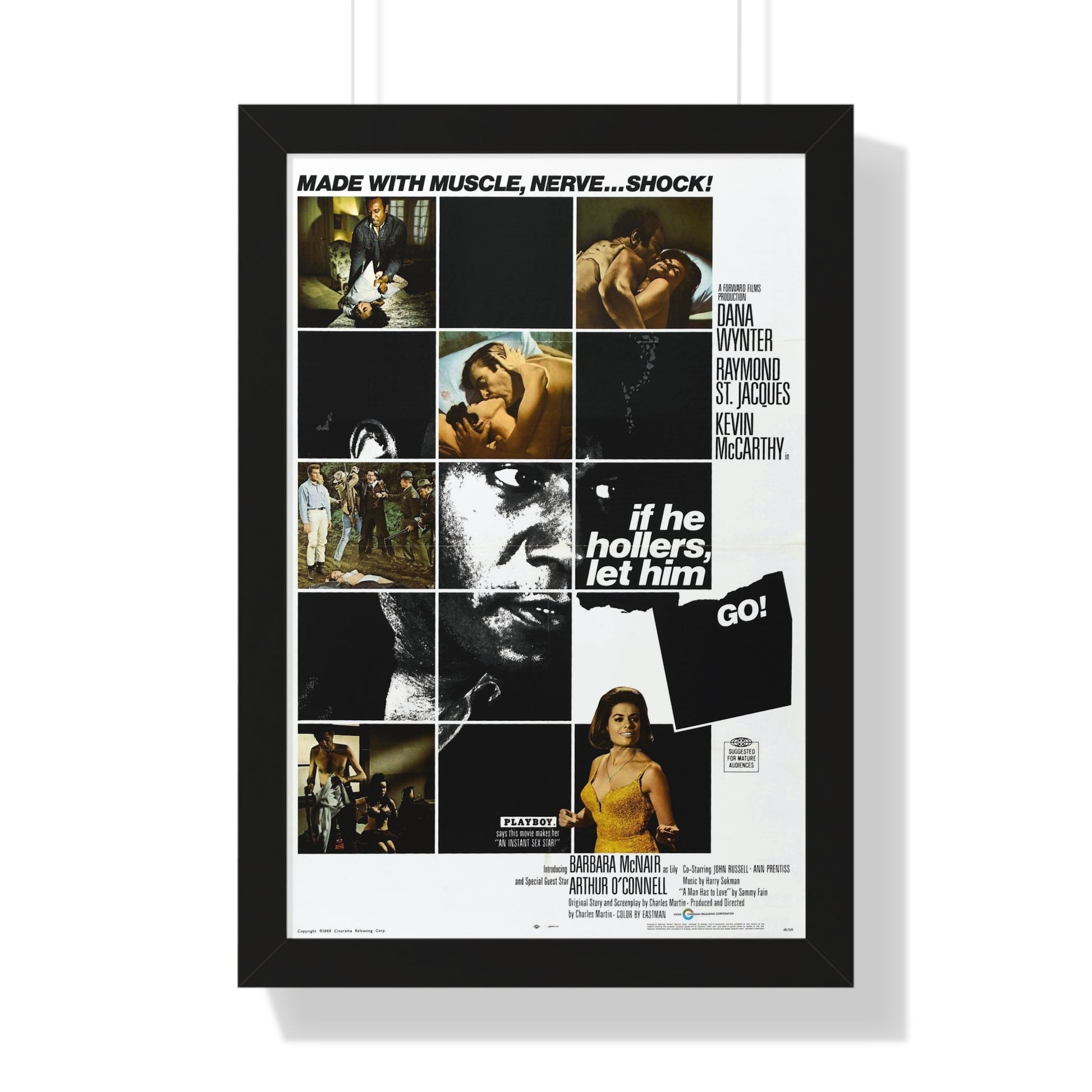 IF HE HOLLERS LET HIM GO 1968 - Framed Movie Poster-16″ x 24″-The Sticker Space