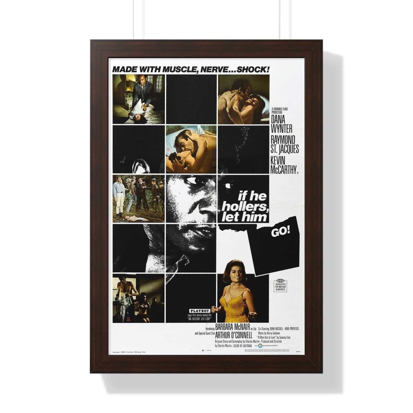 IF HE HOLLERS LET HIM GO 1968 - Framed Movie Poster-16″ x 24″-The Sticker Space