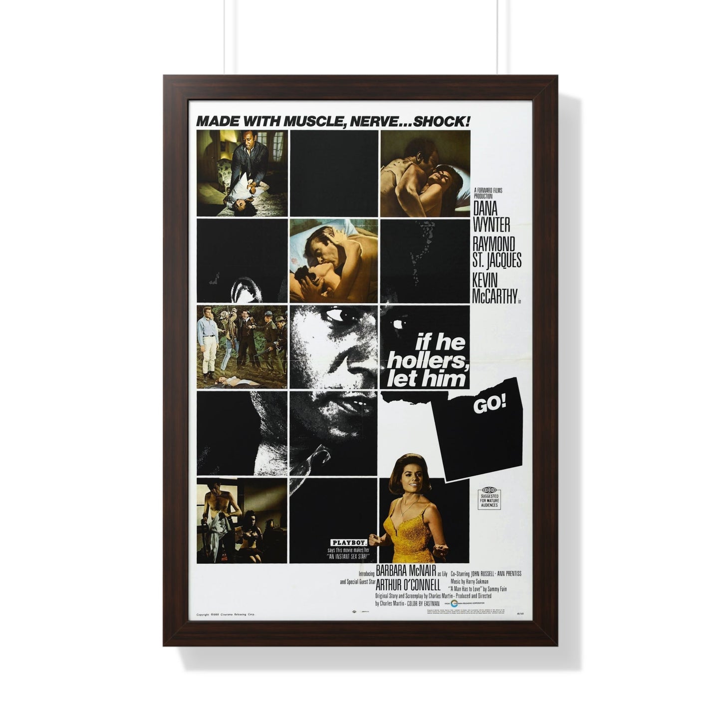 IF HE HOLLERS LET HIM GO 1968 - Framed Movie Poster-20" x 30"-The Sticker Space