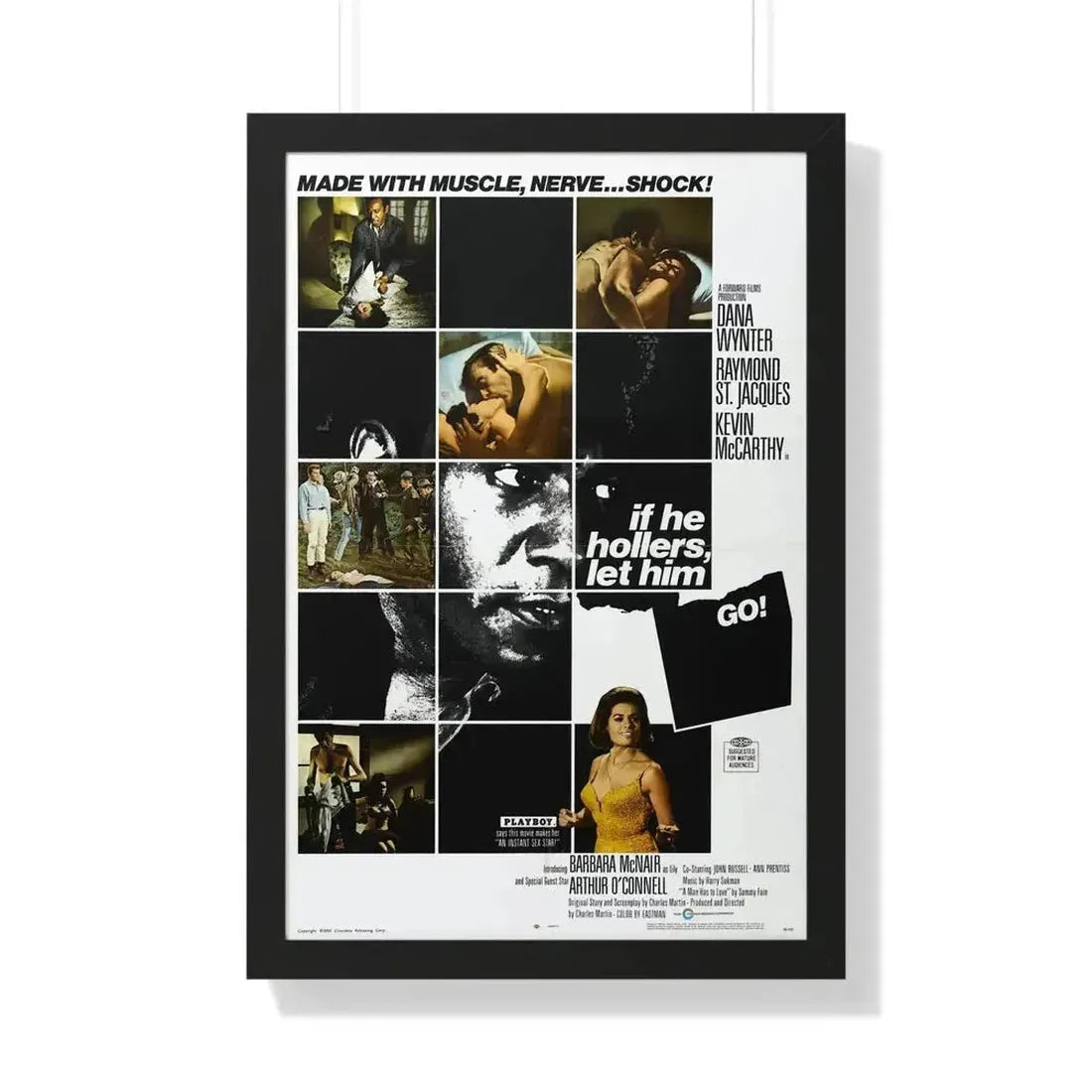 IF HE HOLLERS LET HIM GO 1968 - Framed Movie Poster - The Sticker Space