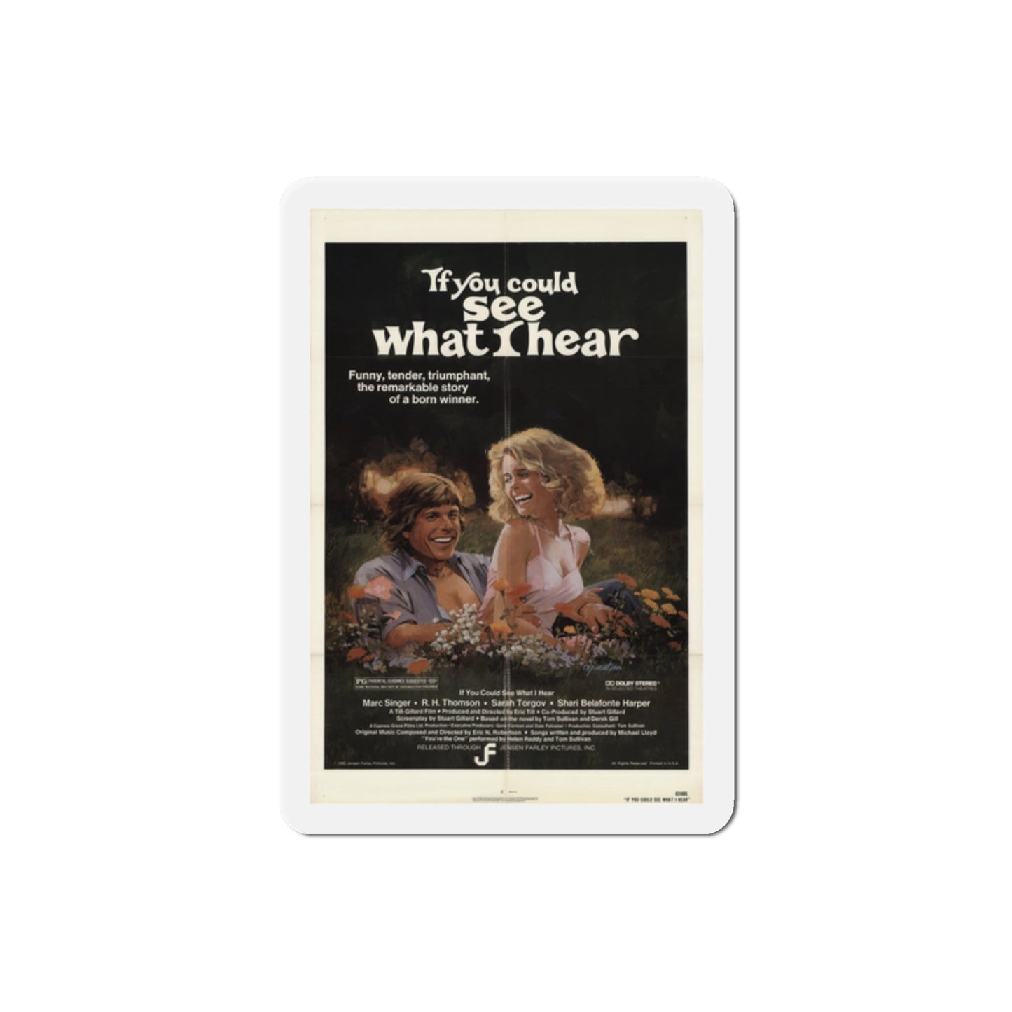 If You Could See What I Hear 1982 Movie Poster Die-Cut Magnet-2" x 2"-The Sticker Space