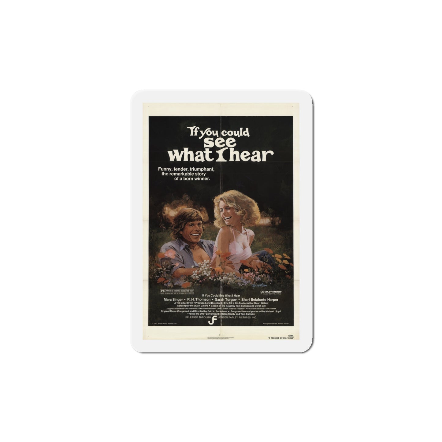 If You Could See What I Hear 1982 Movie Poster Die-Cut Magnet-5" x 5"-The Sticker Space