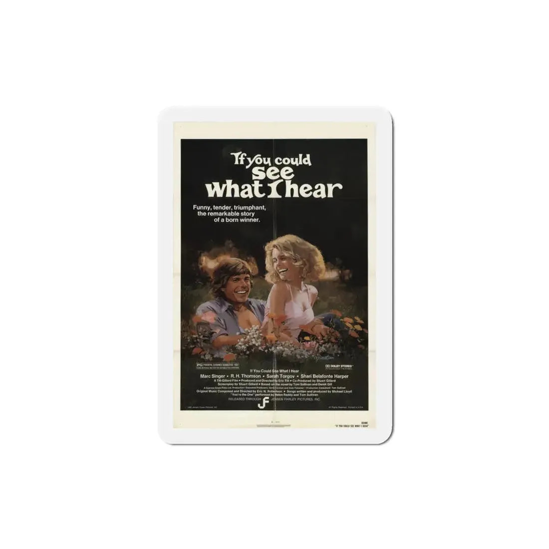 If You Could See What I Hear 1982 Movie Poster Refrigerator Magnet 3 Inch - The Sticker Space