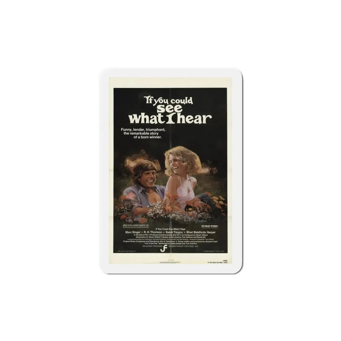 If You Could See What I Hear 1982 Movie Poster Refrigerator Magnet - The Sticker Space