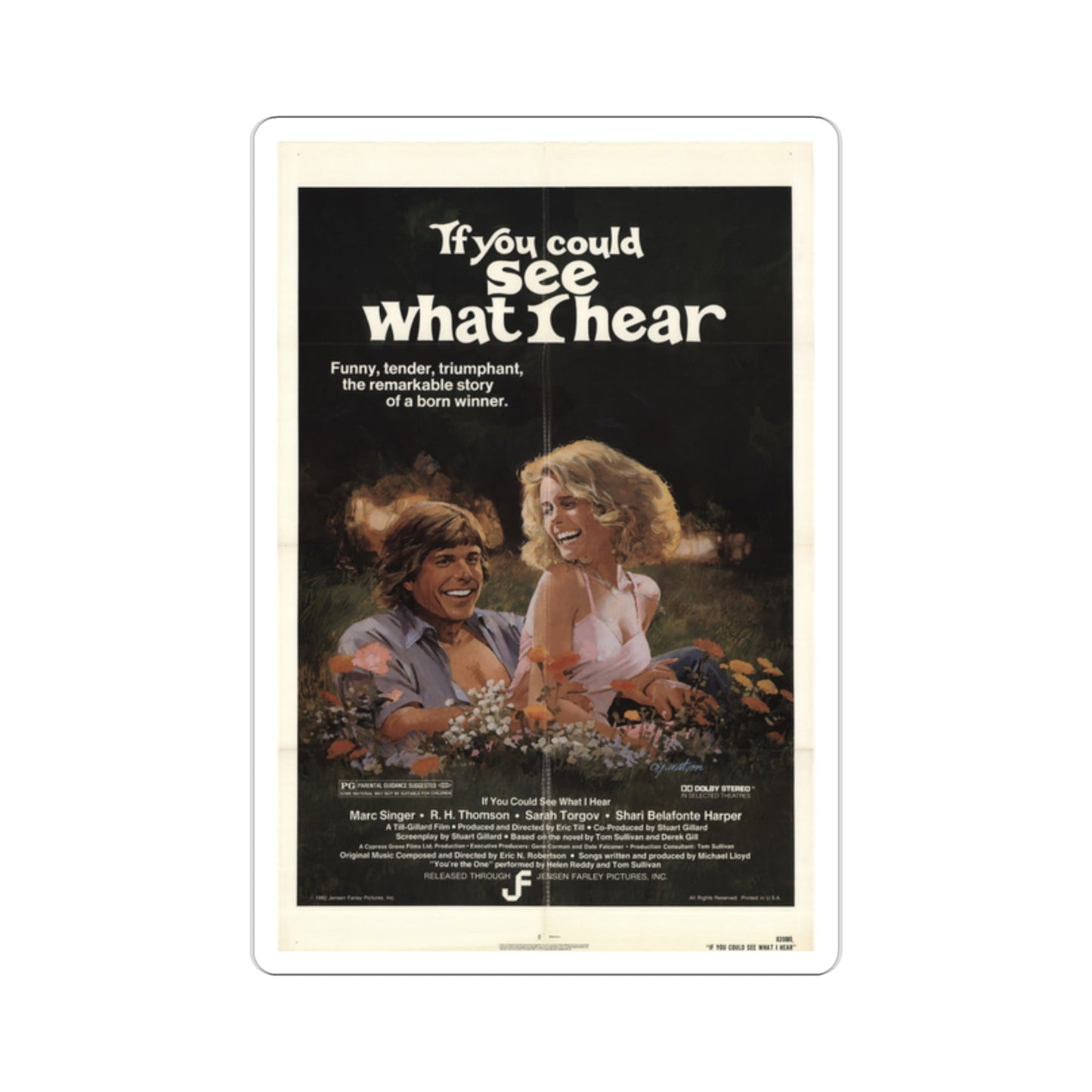 If You Could See What I Hear 1982 Movie Poster STICKER Vinyl Die-Cut Decal-2 Inch-The Sticker Space