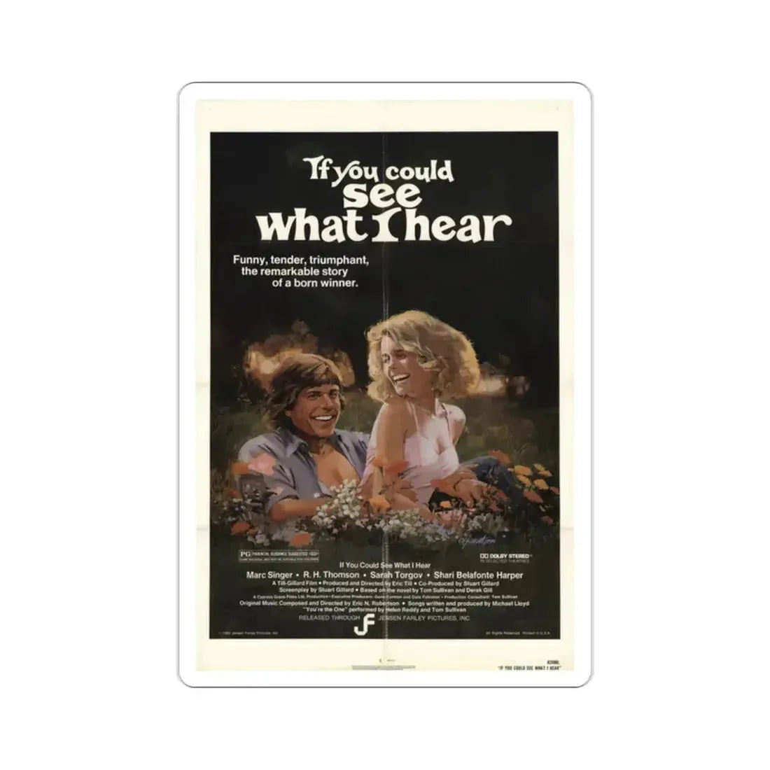 If You Could See What I Hear 1982 Movie Poster STICKER Vinyl Die-Cut Decal 2 Inch - The Sticker Space