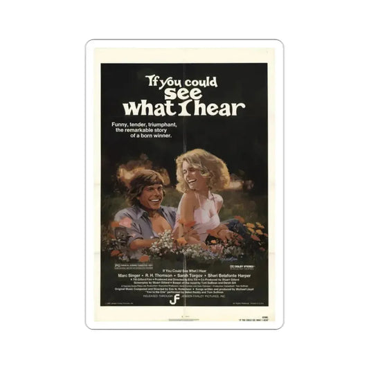 If You Could See What I Hear 1982 Movie Poster STICKER Vinyl Die-Cut Decal 2 Inch - The Sticker Space