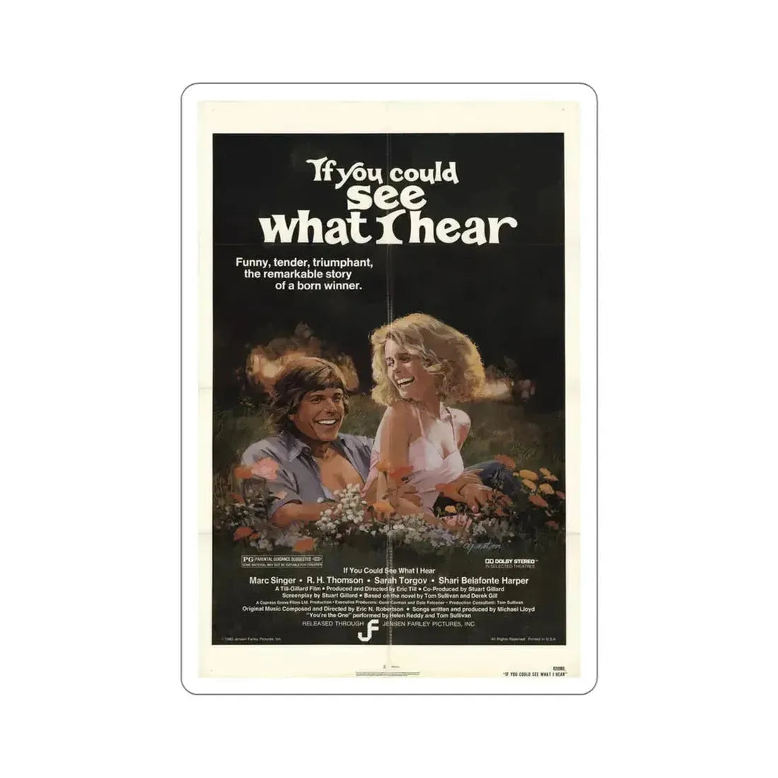 If You Could See What I Hear 1982 Movie Poster STICKER Vinyl Die-Cut Decal 6 Inch - The Sticker Space