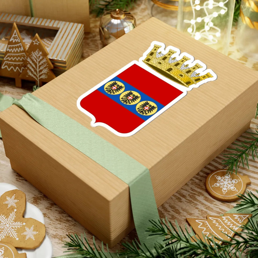 Iglesias-Stemma (Italy) (Coat of Arms) STICKER Vinyl Kiss-Cut Decal - The Sticker Space