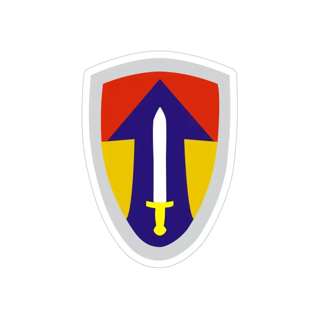 II Field Force Vietnam (U.S. Army) REVERSE PRINT Transparent Die-Cut STICKER 5 Inch Die-Cut Transparent - The Sticker Space