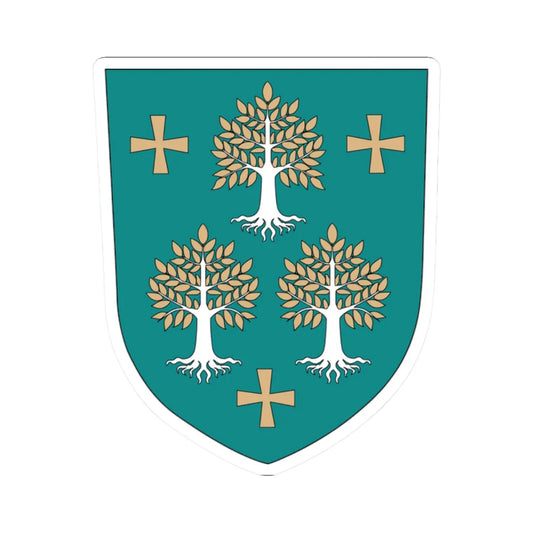 II. kerület címere (Hungary) (Coat of Arms) STICKER Vinyl Kiss-Cut Decal 2 Inch White - The Sticker Space