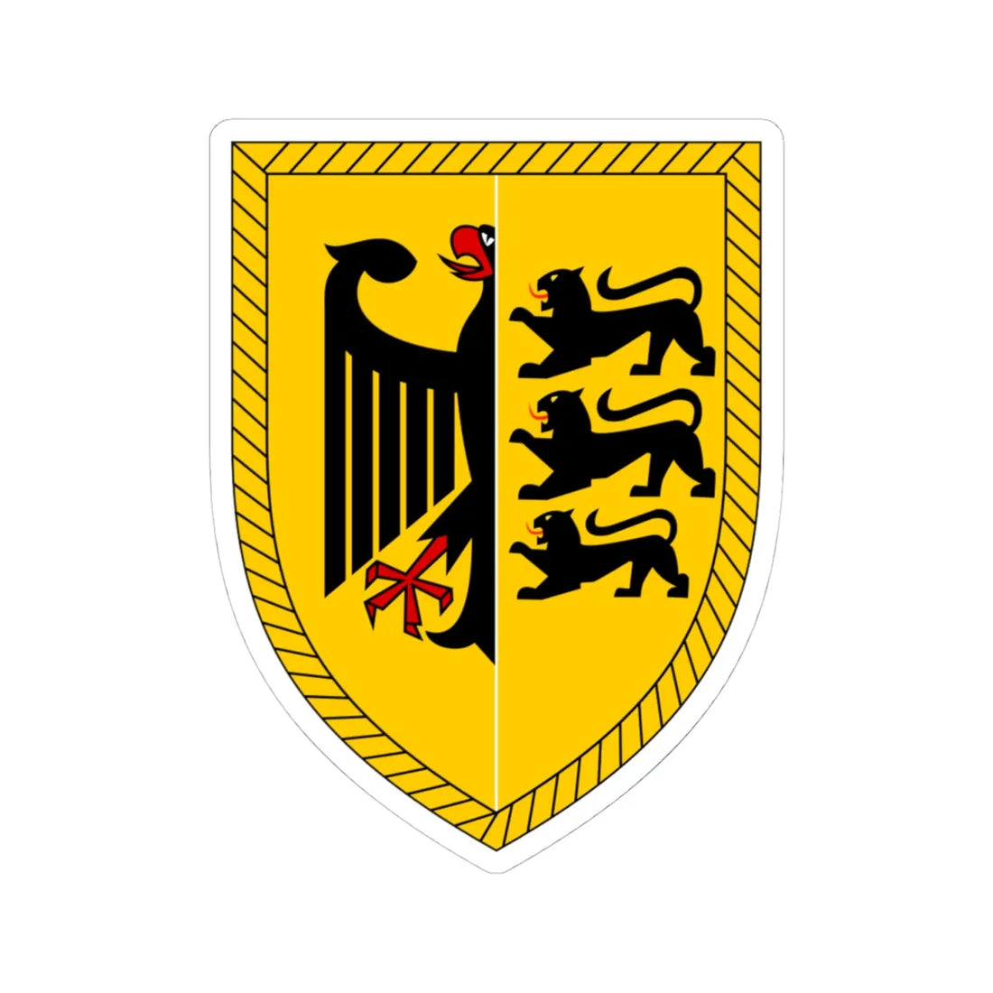 II. Korps Bundeswehr V2 (Germany) (Coat of Arms) STICKER Vinyl Kiss-Cut Decal 4 Inch White - The Sticker Space