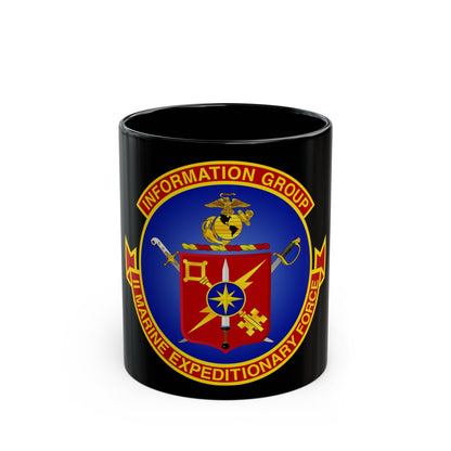 II Marine Expeditionary Force MEF Information Group (USMC) Black Coffee Mug-11oz-The Sticker Space