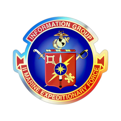 II Marine Expeditionary Force MEF Information Group (USMC) Holographic STICKER Die-Cut Vinyl Decal-2 Inch-The Sticker Space