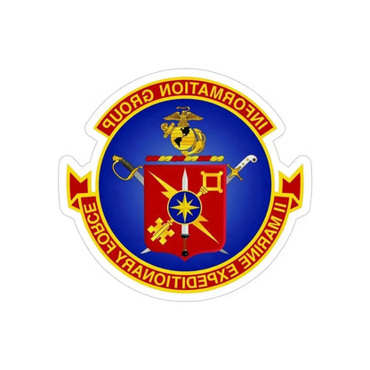 II Marine Expeditionary Force MEF Information Group (USMC) REVERSE PRINT Transparent Die-Cut STICKER 5 Inch Die-Cut Transparent - The Sticker Space