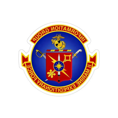 II Marine Expeditionary Force MEF Information Group (USMC) REVERSE PRINT Transparent Die-Cut STICKER 6 Inch Die-Cut Transparent - The Sticker Space