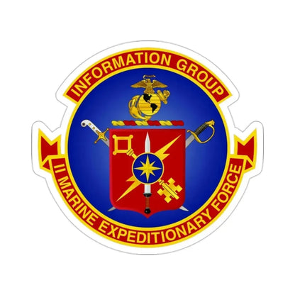 II Marine Expeditionary Force MEF Information Group (USMC) STICKER Vinyl Die-Cut Decal 2 Inch - The Sticker Space