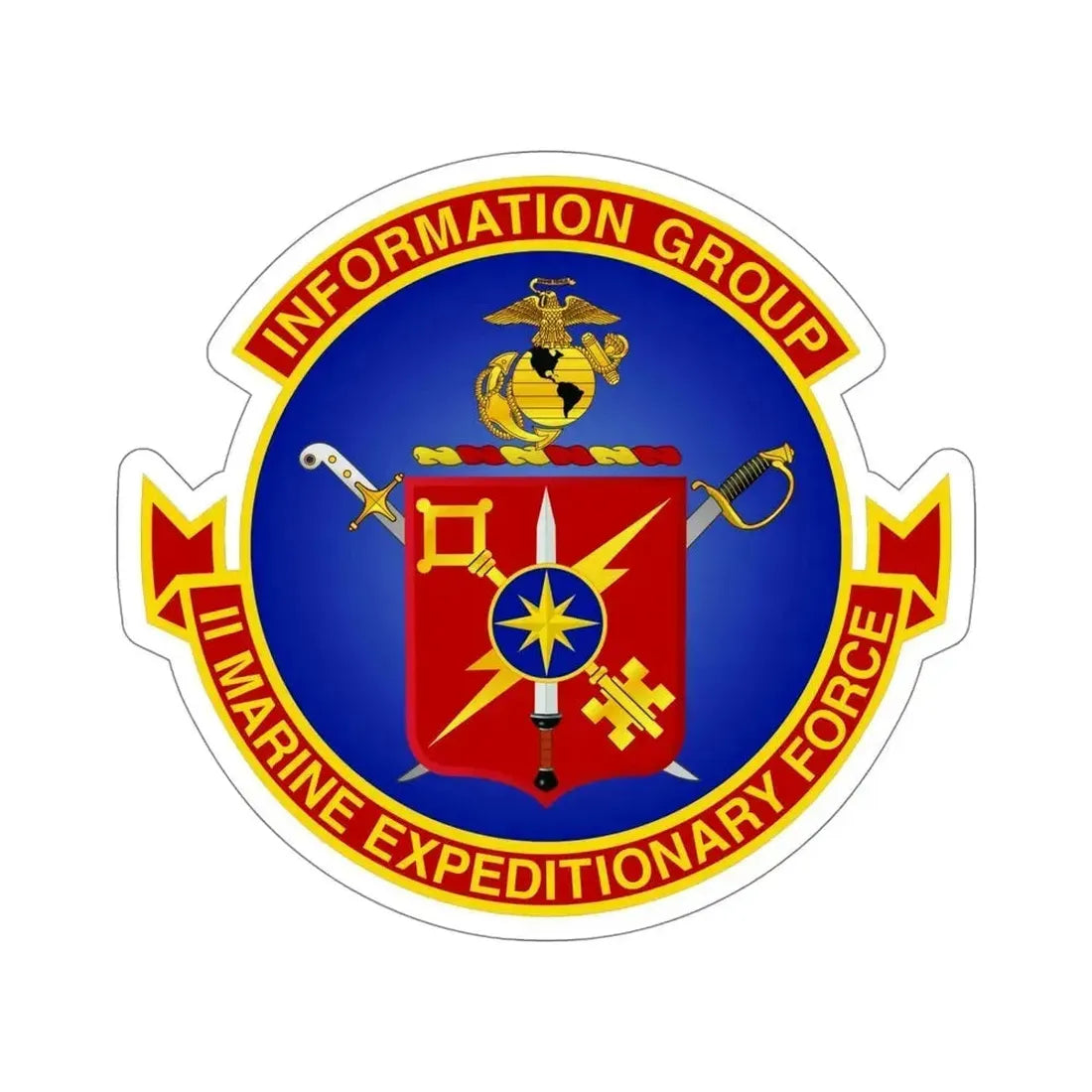 II Marine Expeditionary Force MEF Information Group (USMC) STICKER Vinyl Die-Cut Decal 5 Inch - The Sticker Space