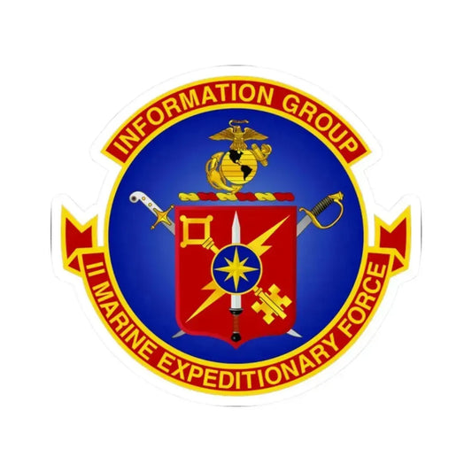 II Marine Expeditionary Force MEF Information Group (USMC) STICKER Vinyl Kiss-Cut Decal 2 Inch White - The Sticker Space