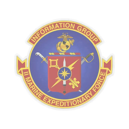 II Marine Expeditionary Force MEF Information Group (USMC) STICKER Vinyl Kiss-Cut Decal 4 Inch Transparent - The Sticker Space