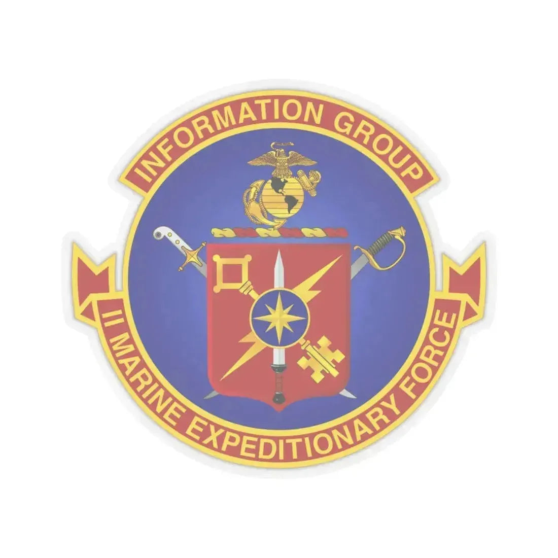 II Marine Expeditionary Force MEF Information Group (USMC) STICKER Vinyl Kiss-Cut Decal 6 Inch Transparent - The Sticker Space