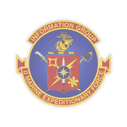II Marine Expeditionary Force MEF Information Group (USMC) STICKER Vinyl Kiss-Cut Decal 6 Inch Transparent - The Sticker Space