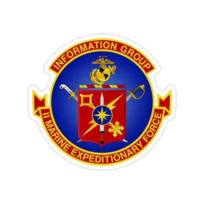 II Marine Expeditionary Force MEF Information Group (USMC) Transparent STICKER Die-Cut Vinyl Decal - The Sticker Space