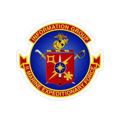 II Marine Expeditionary Force MEF Information Group (USMC) Transparent STICKER Die-Cut Vinyl Decal - The Sticker Space