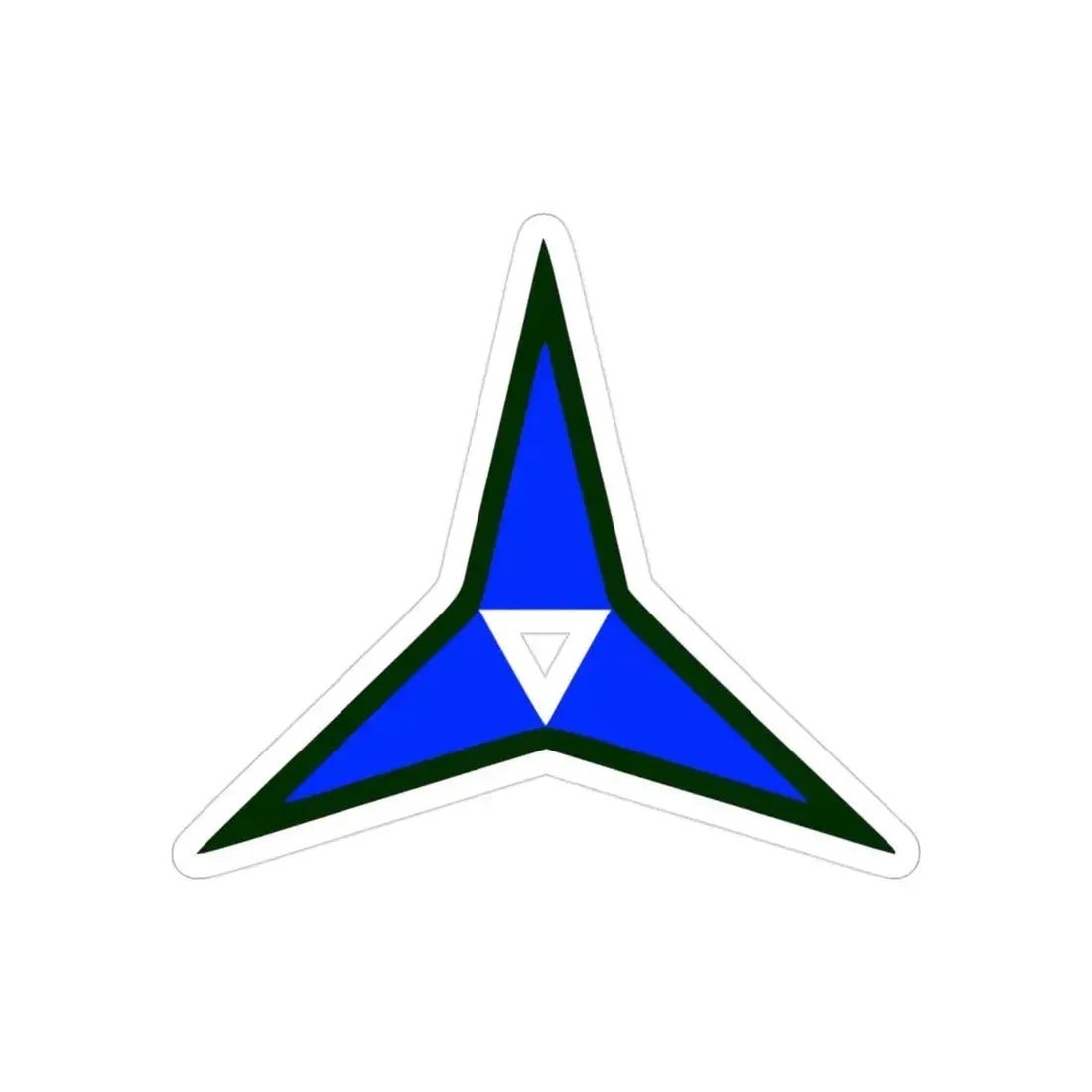 III Corps United States (U.S. Army) REVERSE PRINT Transparent Die-Cut STICKER 3 Inch Die-Cut Transparent - The Sticker Space