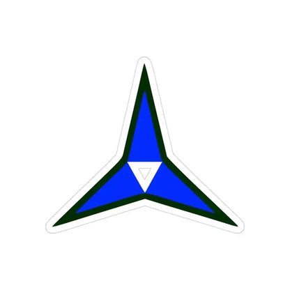 III Corps United States (U.S. Army) REVERSE PRINT Transparent Die-Cut STICKER 3 Inch Die-Cut Transparent - The Sticker Space