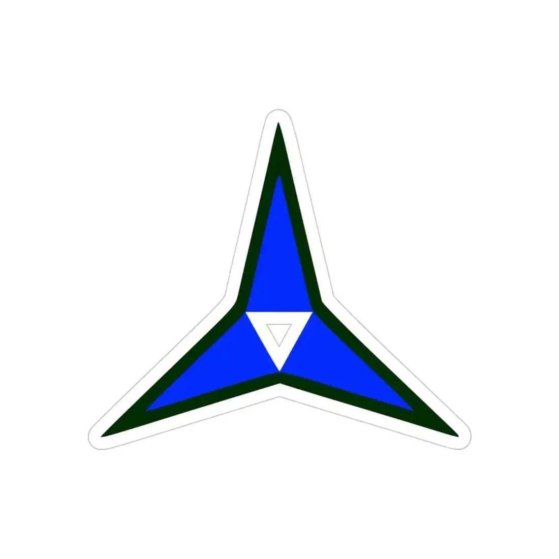 III Corps United States (U.S. Army) REVERSE PRINT Transparent Die-Cut STICKER 4 Inch Die-Cut Transparent - The Sticker Space