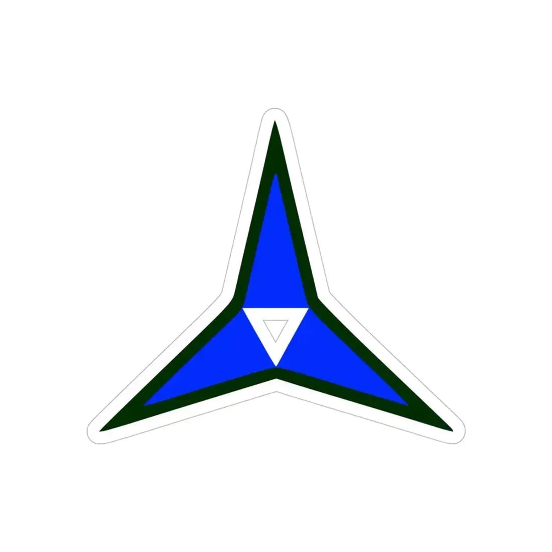 III Corps United States (U.S. Army) REVERSE PRINT Transparent Die-Cut STICKER 5 Inch Die-Cut Transparent - The Sticker Space