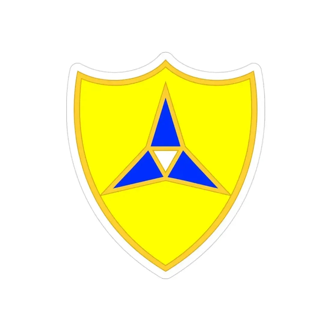 III Corps United States2 (U.S. Army) REVERSE PRINT Transparent Die-Cut STICKER 3 Inch Die-Cut Transparent - The Sticker Space