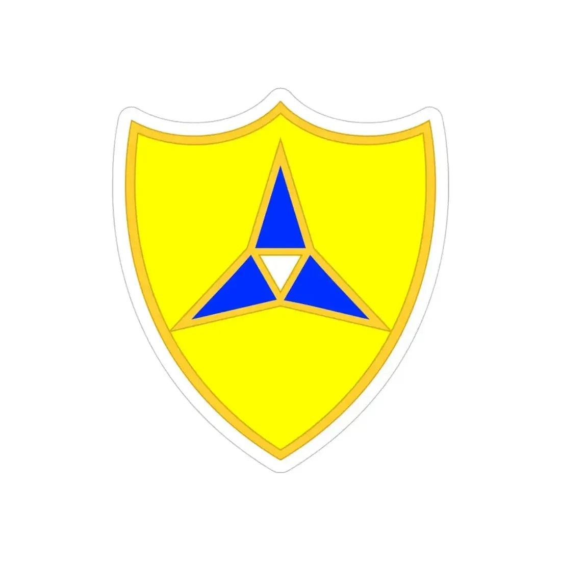 III Corps United States2 (U.S. Army) REVERSE PRINT Transparent Die-Cut STICKER 4 Inch Die-Cut Transparent - The Sticker Space
