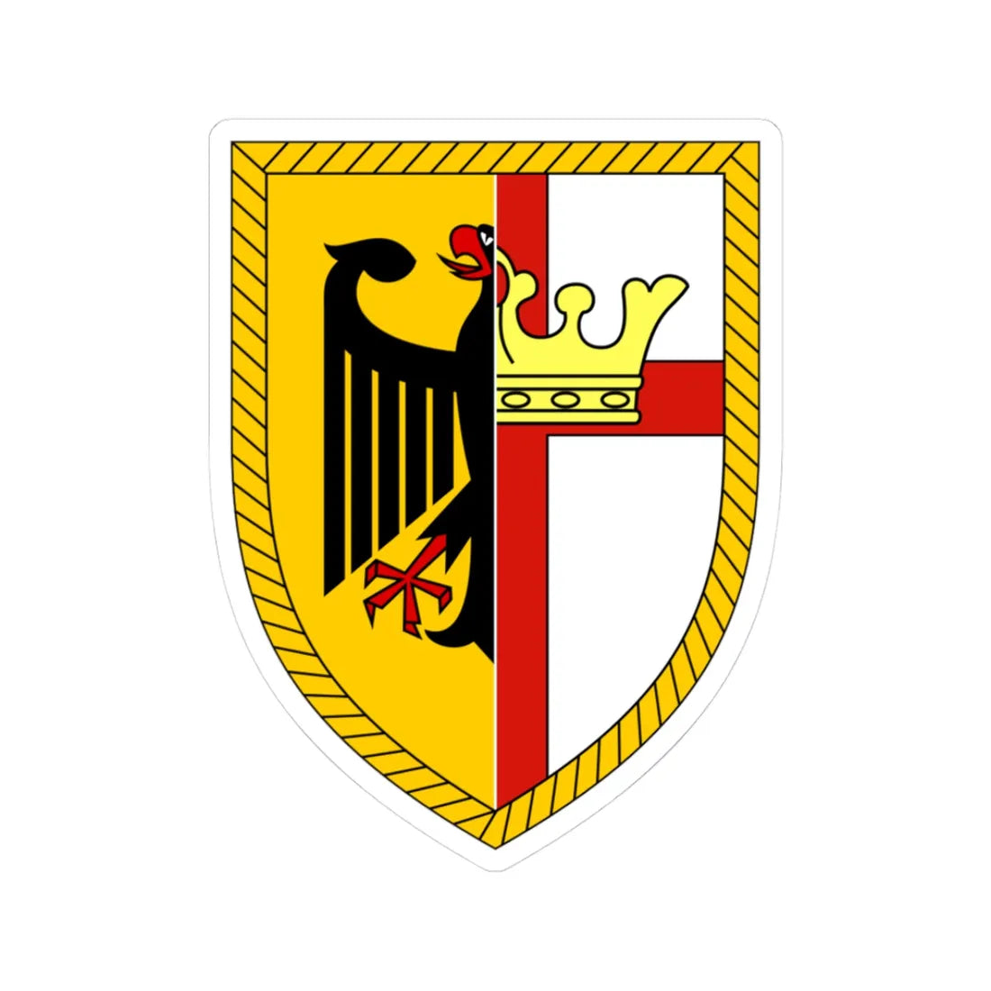 III. Korps Bundeswehr V2 (Germany) (Coat of Arms) STICKER Vinyl Kiss-Cut Decal 3 Inch White - The Sticker Space