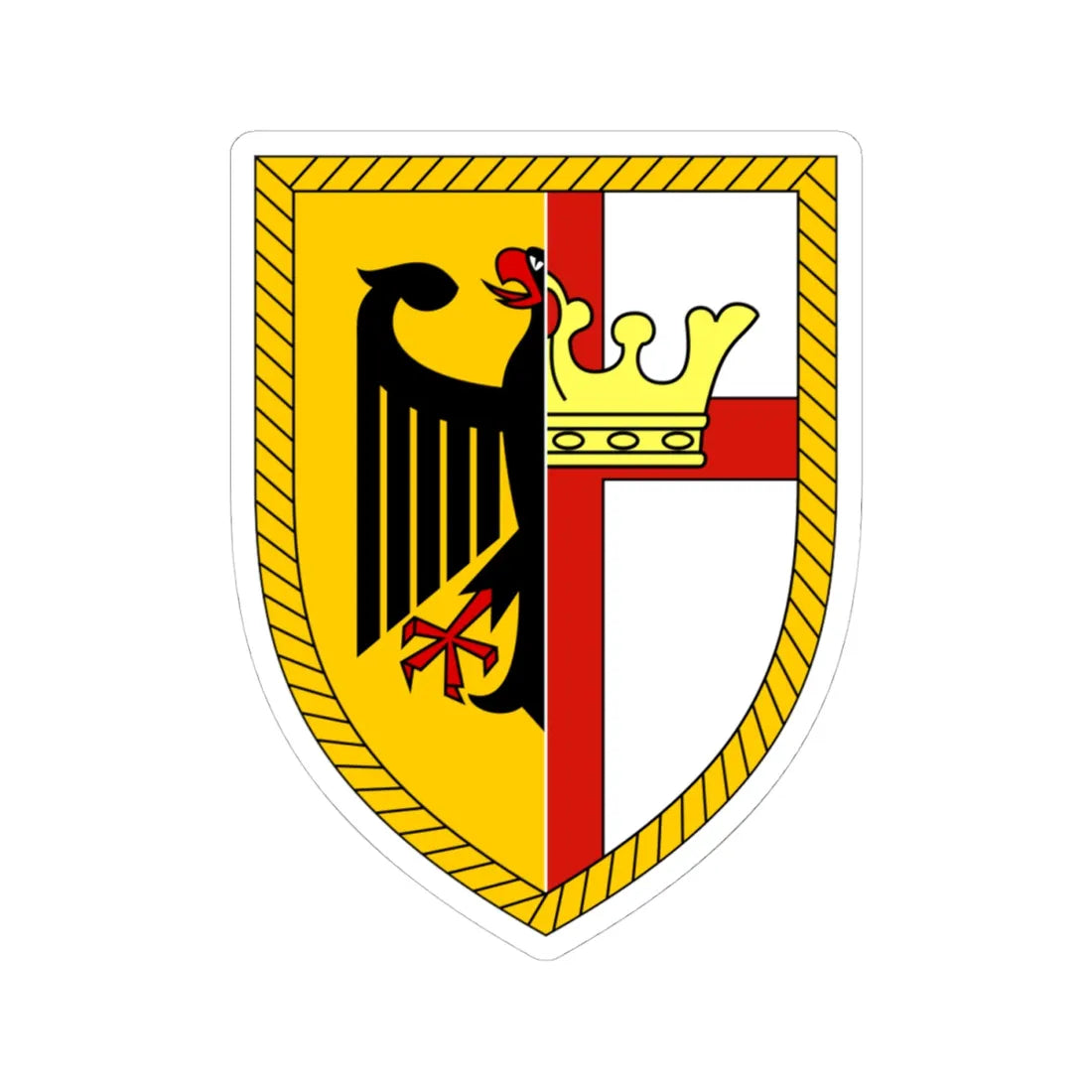 III. Korps Bundeswehr V2 (Germany) (Coat of Arms) STICKER Vinyl Kiss-Cut Decal 4 Inch White - The Sticker Space