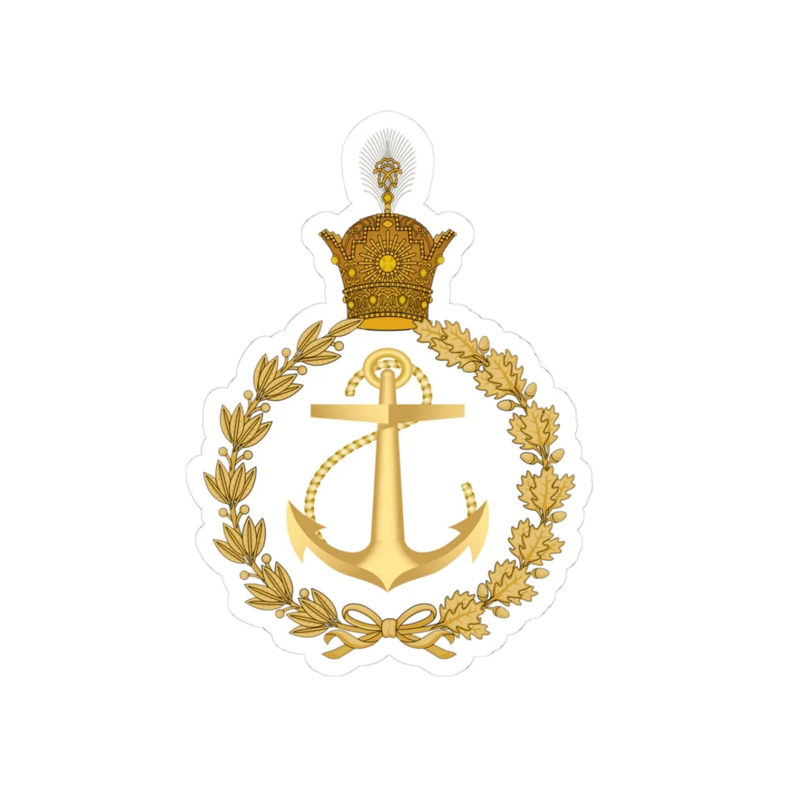 IIN-Seal (Iran) (Coat of Arms) STICKER Vinyl Kiss-Cut Decal 3 Inch White - The Sticker Space