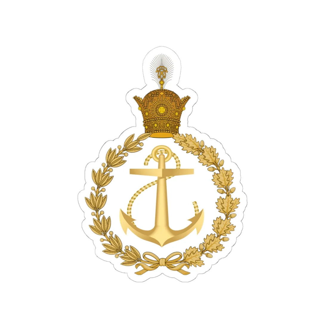 IIN-Seal (Iran) (Coat of Arms) STICKER Vinyl Kiss-Cut Decal 6 Inch White - The Sticker Space