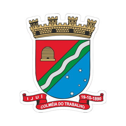 Ijui RS - Brasao (Brazil) (Coat of Arms) STICKER Vinyl Kiss-Cut Decal 6 Inch White - The Sticker Space