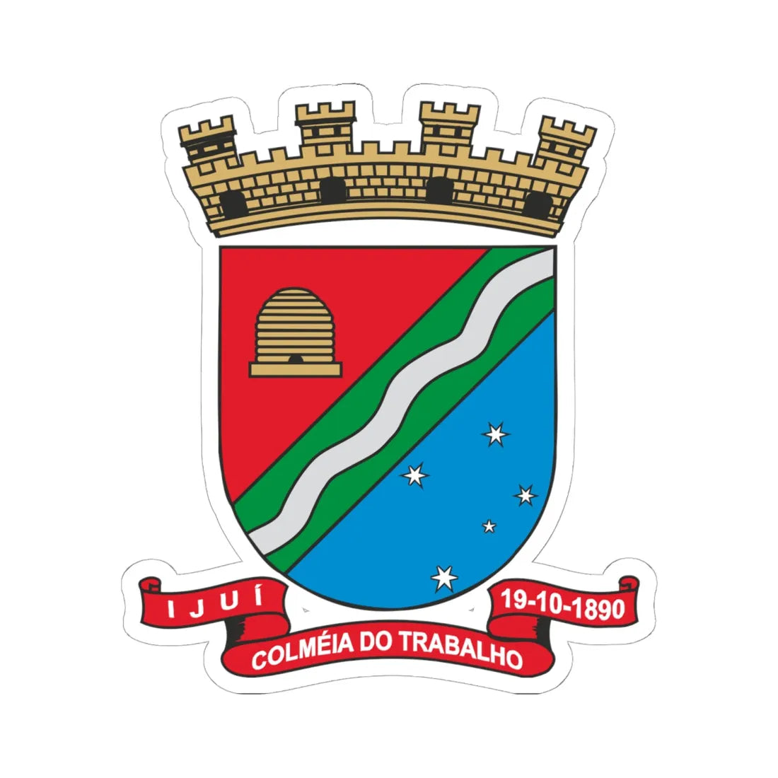 Ijui RS - Brasao (Brazil) (Coat of Arms) STICKER Vinyl Kiss-Cut Decal - The Sticker Space