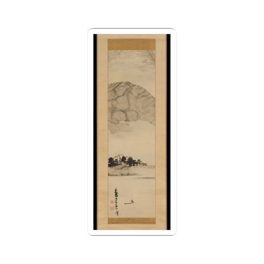 Ike no Taiga - Finger Painting of a Landscape - 18th century v1 - STICKER Vinyl Kiss-Cut Decal