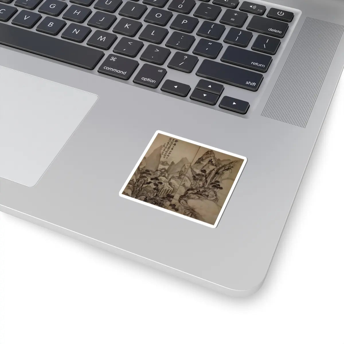 Ike no Taiga - Landscape after Li Bai's poem - probably 19th century v1 - STICKER Vinyl Kiss-Cut Decal