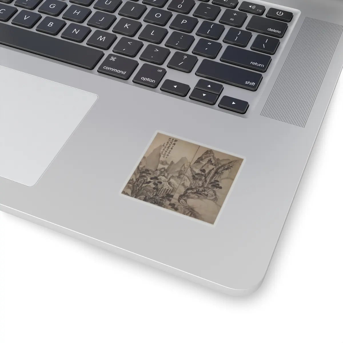 Ike no Taiga - Landscape after Li Bai's poem - probably 19th century v1 - STICKER Vinyl Kiss-Cut Decal