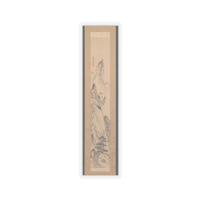 Ike no Taiga - Landscape and Couplet of Chinese Verse - late 18th century v4 - STICKER Vinyl Kiss-Cut Decal