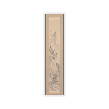 Ike no Taiga - Landscape and Couplet of Chinese Verse - late 18th century v4 - STICKER Vinyl Kiss-Cut Decal