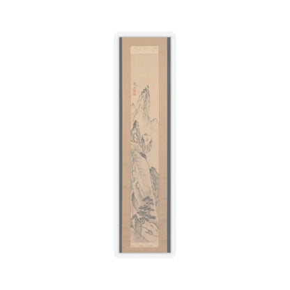 Ike no Taiga - Landscape and Couplet of Chinese Verse - late 18th century v4 - STICKER Vinyl Kiss-Cut Decal