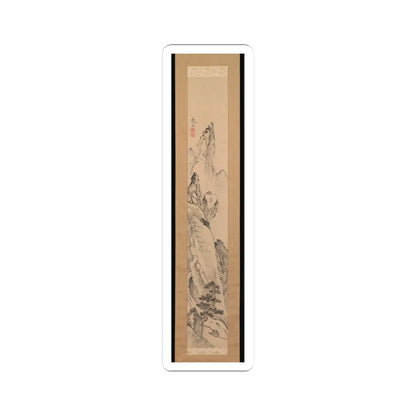 Ike no Taiga - Landscape and Couplet of Chinese Verse - late 18th century v4 - STICKER Vinyl Kiss-Cut Decal