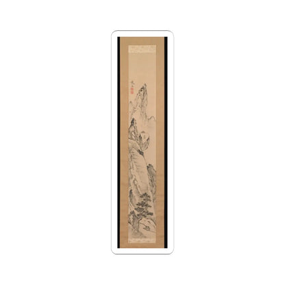 Ike no Taiga - Landscape and Couplet of Chinese Verse - late 18th century v4 - STICKER Vinyl Kiss-Cut Decal