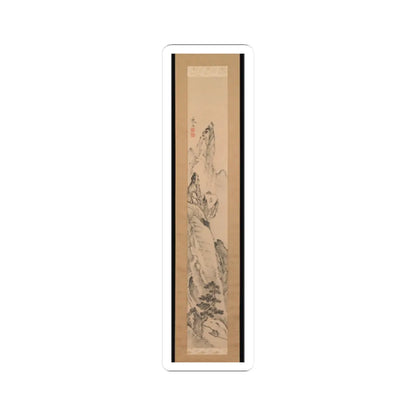 Ike no Taiga - Landscape and Couplet of Chinese Verse - late 18th century v4 - STICKER Vinyl Kiss-Cut Decal