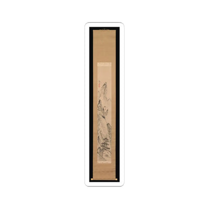 Ike no Taiga - Landscape and Couplet of Chinese Verse - late 18th century v5 - STICKER Vinyl Kiss-Cut Decal